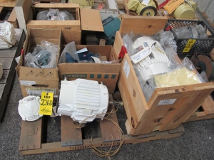 LOT (6) TO INCLUDE: (1) MOTOR, ELECTRIC TYPE, 3 HORSEPOWER, 460V 3 PHASE ELEC RATING, 1200 RPM, 210TCZ FRAME, TEAO ENCLOSURE. INSULATION CLASS H, TYPERH. COMPLETE PART NUMBER WILL BE 00600288-00248R, C-FACE MOUNTED. KEY CODE 44 TO ADDRESS NEW STANDARD FRAME 210TCZ FROM ORIGINAL STYLE 213TCZ. THE BOLT UP INTERFACE AND SHAFT DIMENSIONS HAVE NOT CHANGED. THE CONDUIT BOX HOLE WILL MOVE 1-3/16" TOWARD THE OU, PART # 14YF881423R, (1) MOTOR, ELECTRIC TYPE, 3 HORSEPOWER, 460VAC ELEC RATING, 1725 RPM, 182T FRAME, 4.1 AMPS, TEFC ENCLOSURE, CONT DUTY, 1.15 SERVICE FACTOR. INSULATION CLASS F, DESIGN B, PART # 1LA01824FP21, (2) MOTOR, ELECTRIC TYPE, 3 HORSEPOWER, 208/230/460 ELEC RATING, 1745 RPM, 182T FRAME, 9.3-8.4/4.2 AMPS, CONTINUOUS DUTY, 1.15 SERVICE FACTOR, 1-1/8" KEYED SHAFT. PART # P18S3048, (1) MOTOR, ELECTRIC TYPE, 3 HORSEPOWER, 230/460VAC 3 PHASE 60HZ ELEC RATING, 1750 RPM, 162T FRAME, 9-4.5 AMPS, TEFC ENCLOSURE, CONTINUOUS DUTY, 1.25 SERVICE FACTOR, 1-1/8" DIA SHAFT. FOOT MOUNT, WITH SLOTKEY INSULATION CLASS "F",40C MAX AMBIENT TEMP. PART # 67-03860-39, (1) MOTOR, ELECTRIC TYPE, 2 HORSEPOWER, 460VA 3PH 60HZ ELEC RATING, 184TCZ FRAME, 5 AMPS, TEAO EXPLOSION PROOF ENCLOSURE, CONTINUOUS DUTY, 1.0 SERVICE FACTOR, 1" SHAFT. INSULATION CLASS H (W-44) LOADING & HANDLING FEE $15-